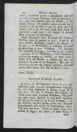 Num. XLIX. Deposizione del Cinese Ly-y-fen
