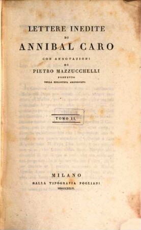 Lettere inedite, 2