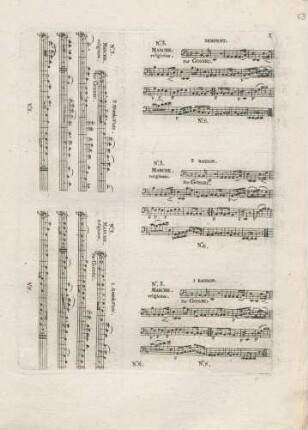 No. 3 Marche. Religieuse. 2. Grande Flute, 1. Grande Flute, Serpent, 2. Basson, 1. Basson