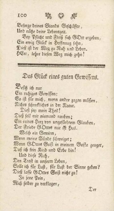 Das Glück eines guten Gewissens