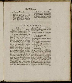 IV. Pflanzenbau
