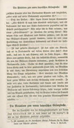 189-192 Die Melodieen zum neuen bayerischen Gesangbuche