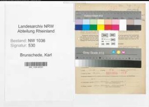 Entnazifizierung Karl Brunschede , geb. 08.06.1907 (Bergmann)