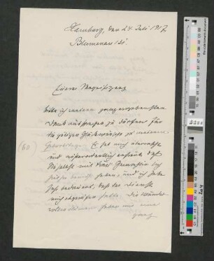 Brief an Werner von Melle
