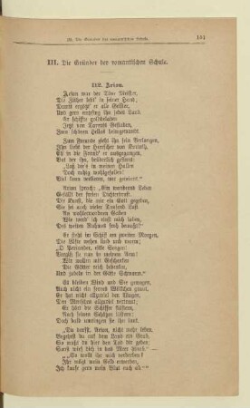 III. Die Gründer der romantischen Schule.