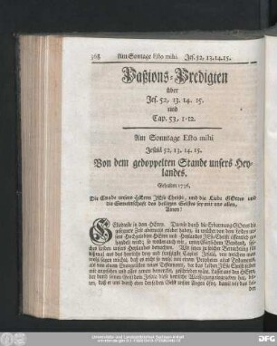 Paßions-Predigten über Jes. 52, 13. 14. 15. und Cap. 53, 1-12.
