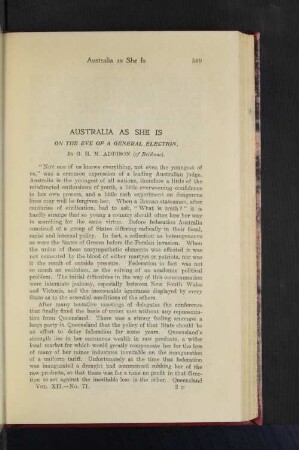 Australia as she is