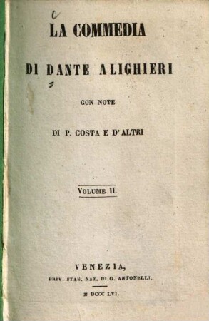 La commedia di Dante Alighieri, 2