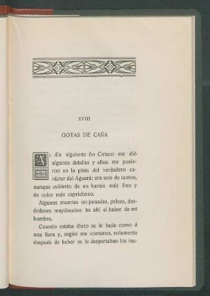 XVIII. - Gotas de caña