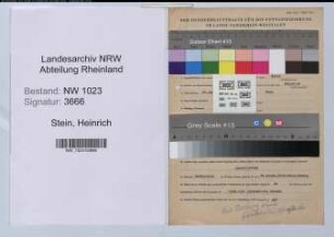 Entnazifizierung Heinrich Stein , geb. 28.01.1899 (Postassistent)