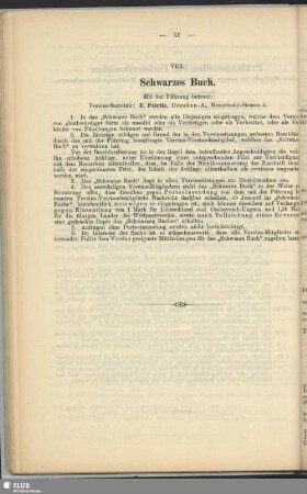 VIII. Schwarzes Buch