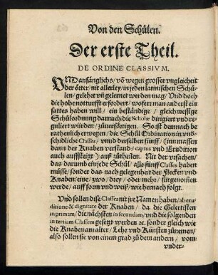 De Ordine Classium.