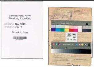 Entnazifizierung Jean Schmidt , geb. 02.11.1902 (Kaufmaennischer Angestellter)