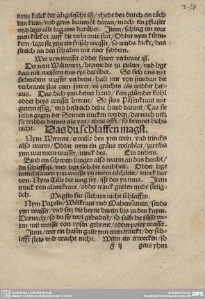 Das du schlaffen magst.