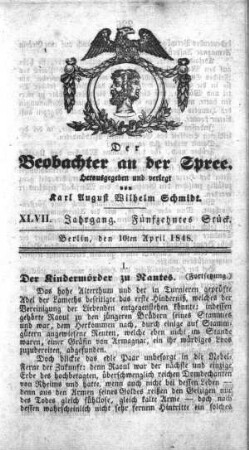 15. Stueck, 10. April 1848