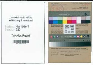 Entnazifizierung Rudolf Twickler , geb. 06.10.1920 (Angestellter)