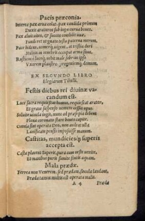 Ex Secundo Libro Elegiarum Tibulli.