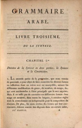 Grammaire arabe : à l'usage des élèves de l'École Spéciale des Langues Orientales Vivantes, 2