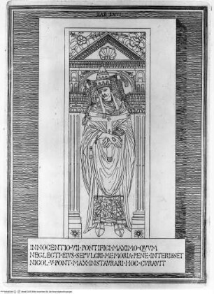 Sacrarum Vaticanae Basilicae cryptarum monumenta aereis tabulis incisa et ejusdem basilicae beneficiario commentariis illustrata. 1828 - 1840 (Band 1) - editio alteraTav. 57