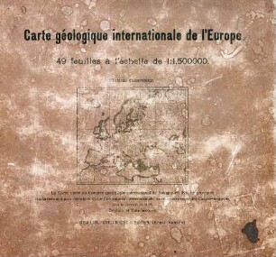 Carte géologique internationale de l'Europe