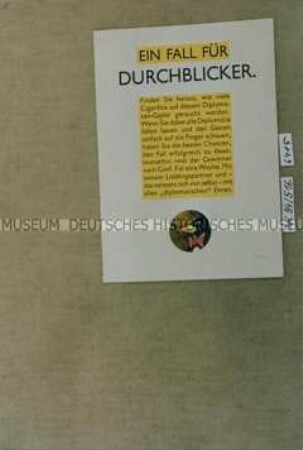 Werbekarte für Cigarillos