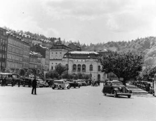 Stadttheater : Karlsbad (Karlovy Vary/Tschechische Republik). Blick zum Stadttheater