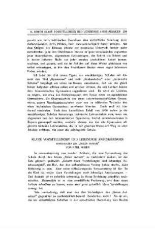 Klare Vorstellungen und lebendige Anschauungen : Bemerkungen zum "Freien Aufsatz"