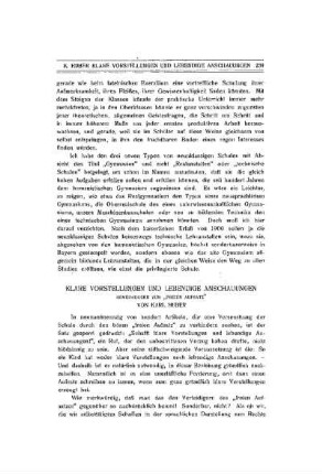 Klare Vorstellungen und lebendige Anschauungen : Bemerkungen zum "Freien Aufsatz"