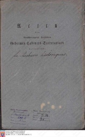 Les Archives historiques in Paris