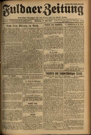 Ausgabe vom Mittwoch, den 21. Mai 1924.
