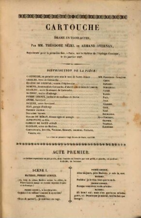 Cartouche : drame en trois actes