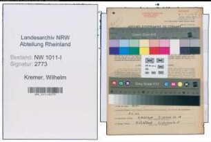 Entnazifizierung Wilhelm Kremer , geb. 13.08.1891 (Kaufmann)