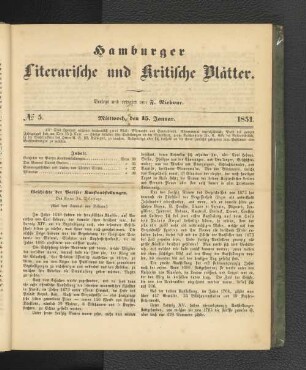 No. 5. 15. Januar 1851