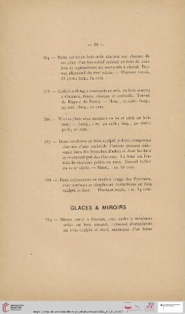 Glaces & Miroirs (Nr. 359 - 361)