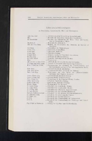 Literaturabkürzungen zu Branntwein, Industriesprit; Obst- und Beerenweine.
