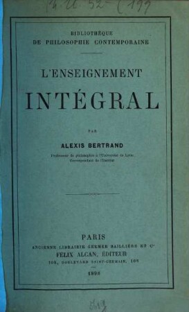 L'enseignement intégral