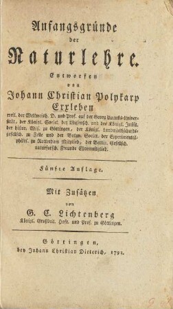 Anfangsgründe der Naturlehre