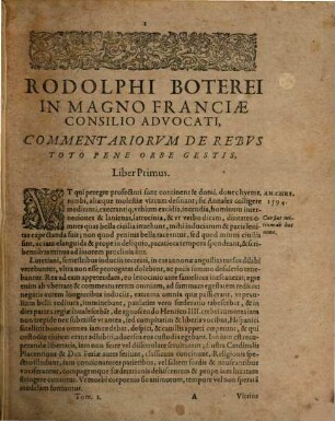 Historiopolitographia Siue Opvs Historicopoliticvm Praeclarissimi Hvivs Aetatis Historici, Rodolphi Boterei Ic. In Magno Franciae Consilio Aduocati : In Qvo Res Toto Pene Orbe Hisce Proximis Annis gestae, ... illustrantur, vt ab Anno Domini MDXCIV vsq[ue] ad annum MDCX ... moneatur ...