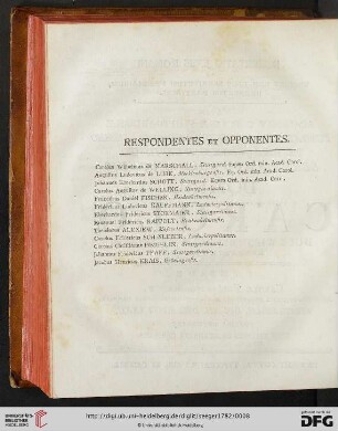 Respondentes et opponentes