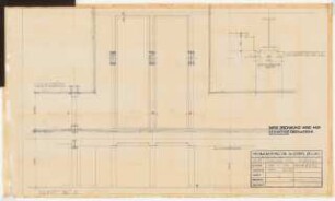 Reichsluftfahrtministerium, Berlin: Sitzungssaal Q1L, Rabitzdecke: Grundriss, Schnitt 1:50, Details 1:10