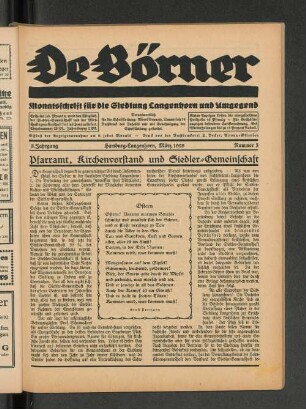 Pfarramt, Kirchenvorstand und Siedler-Gemeinschaft