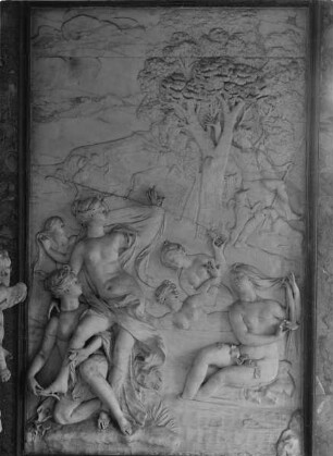 Innendekoration des Marmorbades — Die badende Diana und der Tod des Aktäon