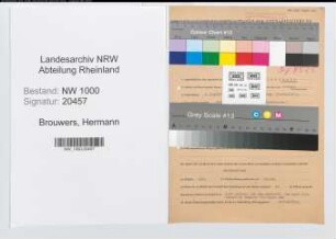 Entnazifizierung Hermann Brouwers, geb. 05.08.1900 (Kaufmannsgehilfe)