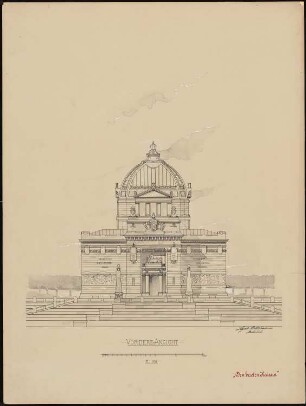 Ruhmeshalle und Kaiser-Friedrich-Museum (Oberlausitzer Gedenkhalle), Görlitz: Ansicht, 1:100