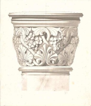 Gärtner, Friedrich von; München, Ludwigstr.; Staatsbibliothek - Kapitell (Ansicht)