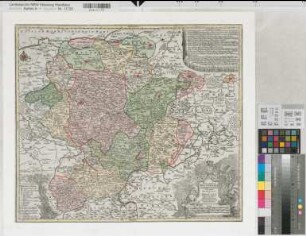 Westfalen (Herzogtum) Territorialkarte Ducatus Westphalia nova mappa geographica 1.H. 18.Jh. 3 dt. Meilen = 9,8 cm 47,5 x 55 kol. Stich: Matthäus Seutter, Augsburg B Nr. 358