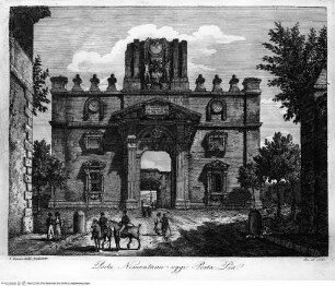 Vedute delle porte e mura di Roma - Porta Pia