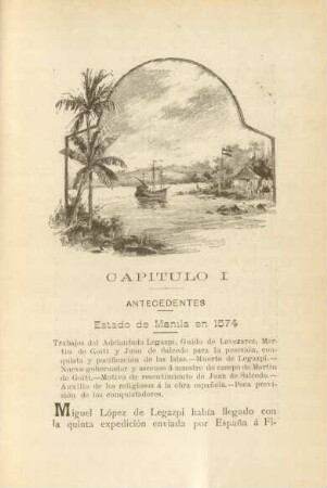 Capitulo I. Antecedentes. Estado de Manila en 1574