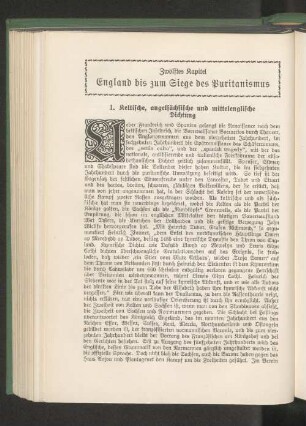 Zwölftes Kapitel England bis zum Siege des Puritanismus