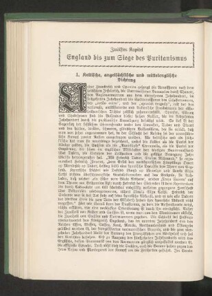 Zwölftes Kapitel England bis zum Siege des Puritanismus